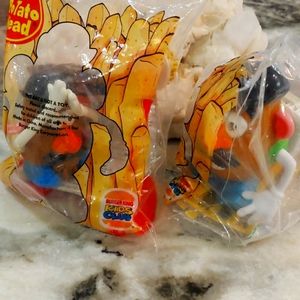 (2) 1999 Mr. Potato Head Burger King Kids Meal Toys UNOPENED